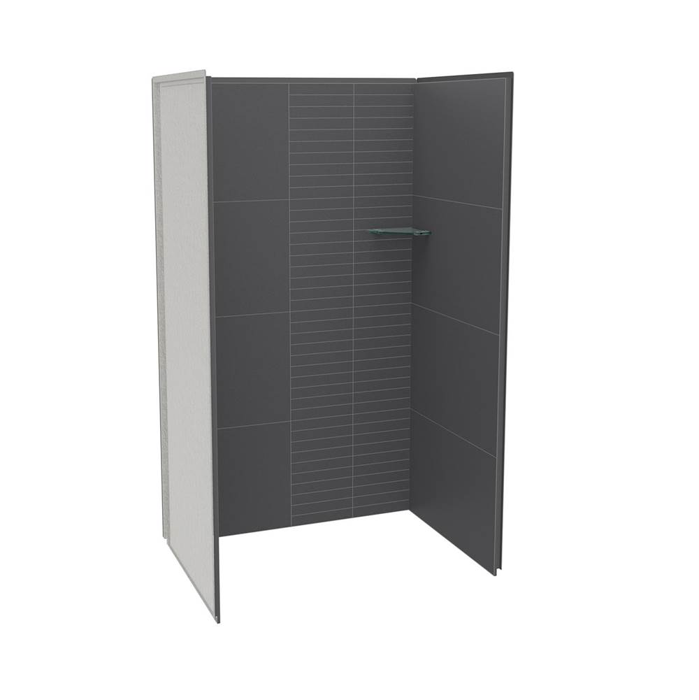 Bathworks ShowroomsMaax CanadaUtile 4836 Composite Direct-to-Stud Three-Piece Alcove Shower Wall Kit in Erosion Charcoal