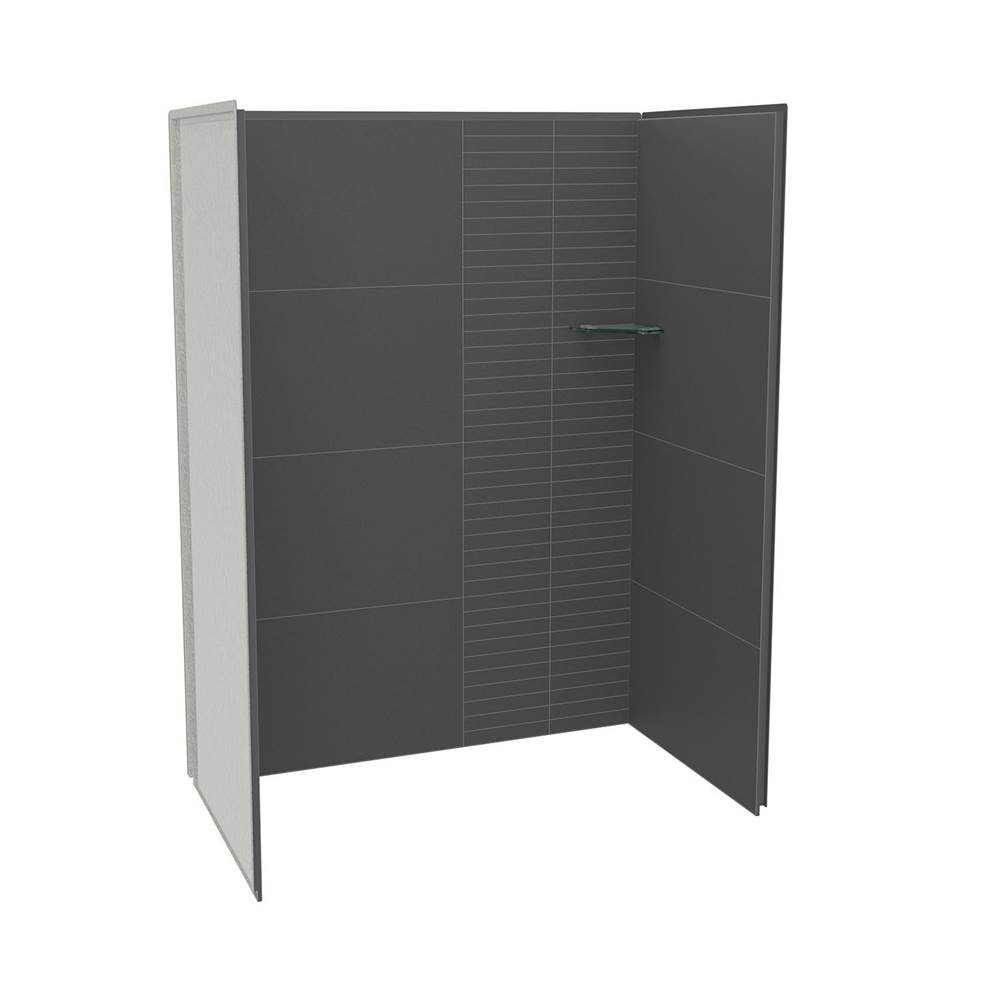 Bathworks ShowroomsMaax CanadaUtile 6032 Composite Direct-to-Stud Three-Piece Alcove Shower Wall Kit in Erosion Charcoal