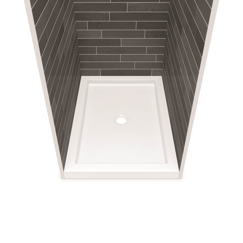 Bathworks ShowroomsMaax CanadaB3 Base 4836 Round Drain Alcove-Deep Installation White