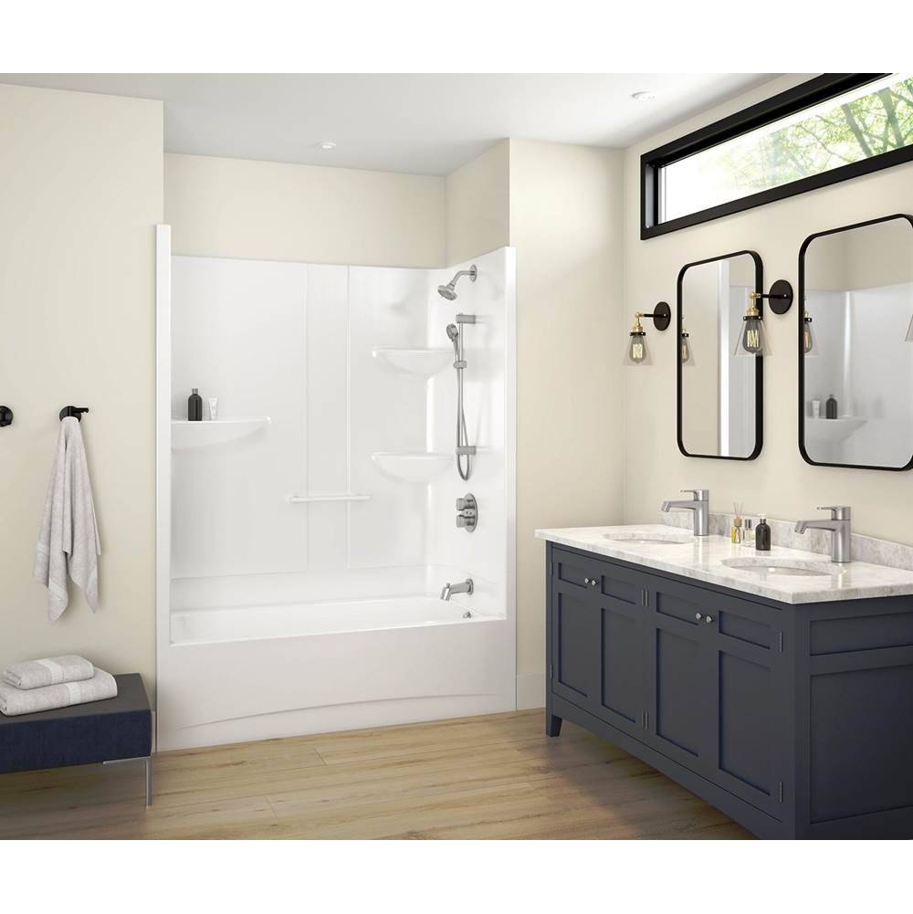 Bathworks ShowroomsMaax CanadaAllia Access TS-6032 Acrylic Alcove Left-Hand Drain One-Piece Tub Shower in White