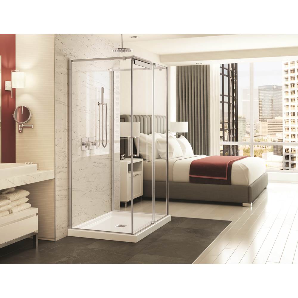 Bathworks ShowroomsMaax CanadaModulR 48 in. x 78 in. Pivot Wall Mounted Shower Door with Clear Glass in Chrome