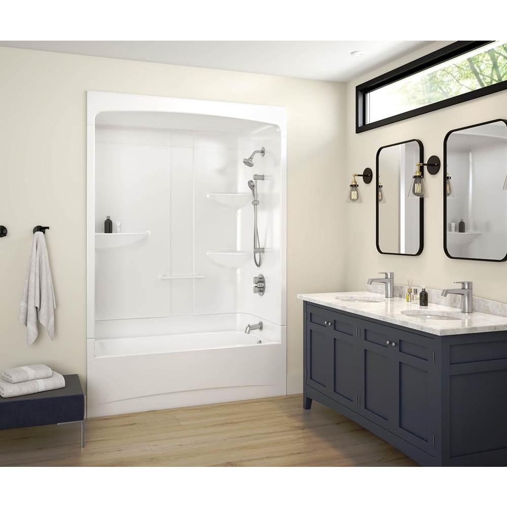 Bathworks ShowroomsMaax CanadaAllia Access TSR-6032 Acrylic Alcove Left-Hand Drain Three-Piece Tub Shower in White