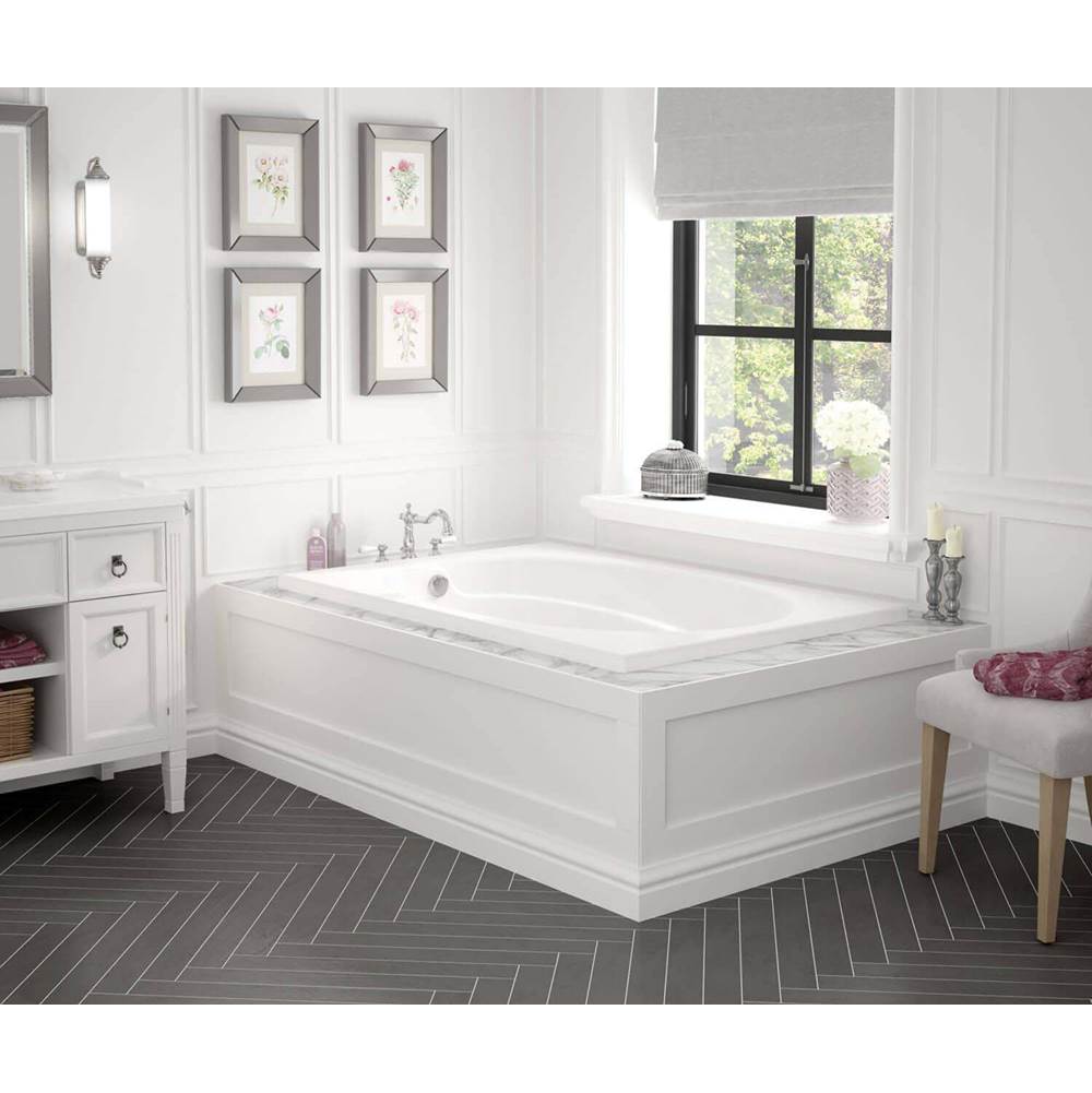 Bathworks ShowroomsMaax CanadaTemple 59.75 in. x 40.75 in. Alcove Bathtub with End Drain in White