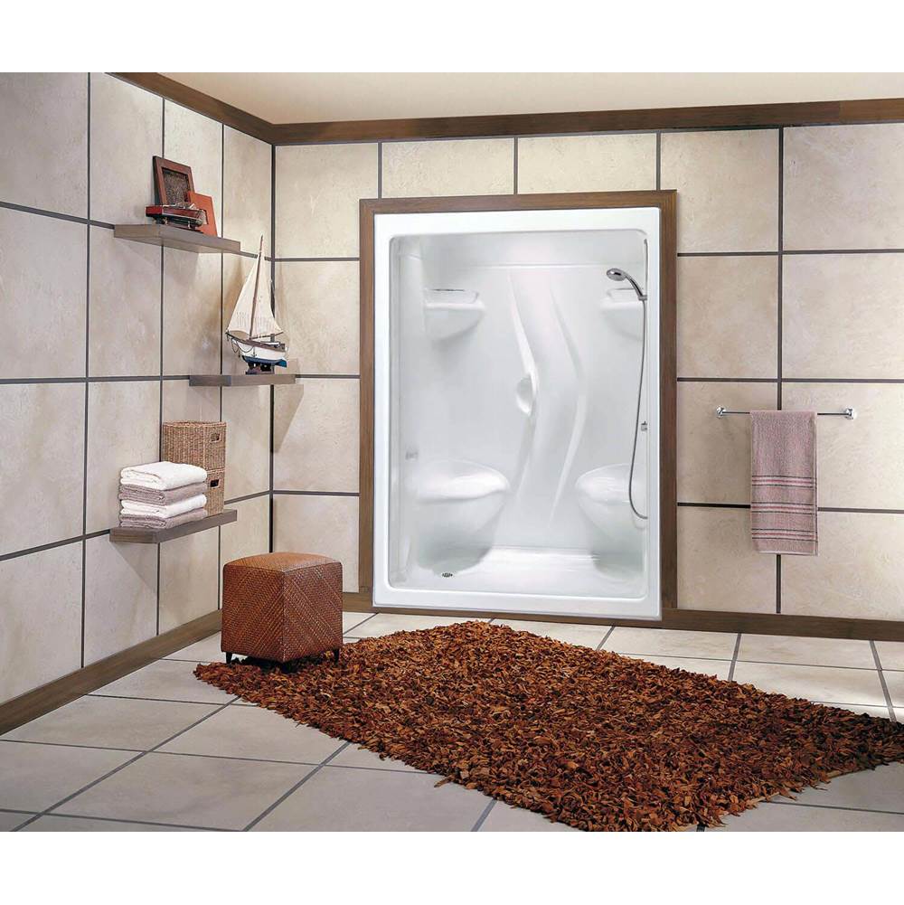 Maax Canada Stamina 60-I 59.5 in. x 35.75 in. x 85.25 in. 1-piece Shower with Right Seat, Right Drain in White