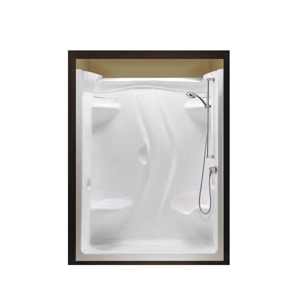 Bathworks ShowroomsMaax CanadaStamina 60-II 59.5 in. x 35.75 in. x 76.375 in. 1-piece Shower with Right Seat, Right Drain in White