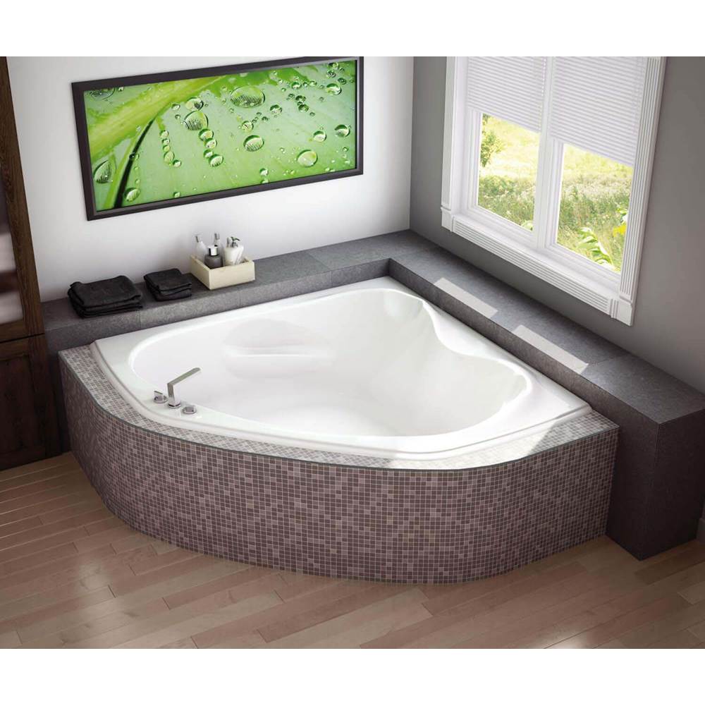 Bathworks ShowroomsMaax CanadaVichy 54.75 in. x 54.75 in. Corner Bathtub with Whirlpool System Center Drain in White
