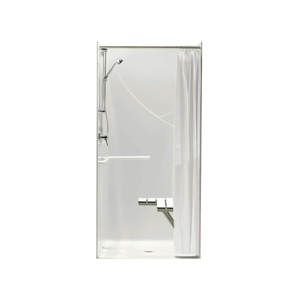 Maax Canada Outlook BFS-36F 38.75 in. x 39.5 in. x 78.75 in. 1-piece Shower with No Seat, Center Drain in White