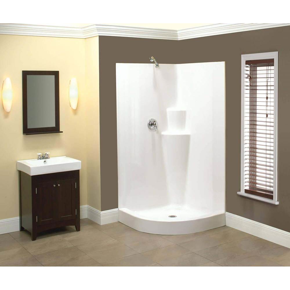 Maax Canada Galaxie II 36.75 in. x 36.75 in. x 78.75 in. 1-piece Shower with No Seat, Center Drain in White