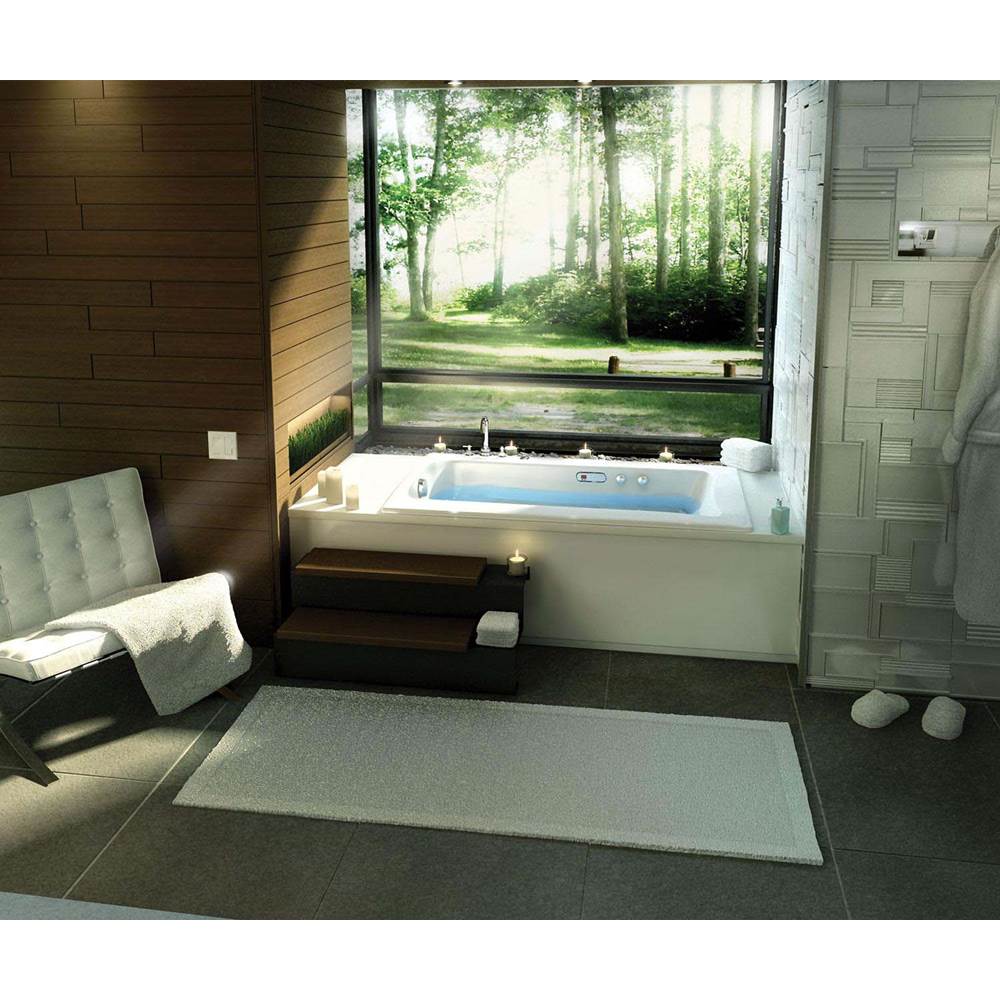 Bathworks ShowroomsMaax CanadaRelease 59.75 in. x 32 in. Alcove Bathtub with Combined Hydromax/Aerofeel System End Drain in White