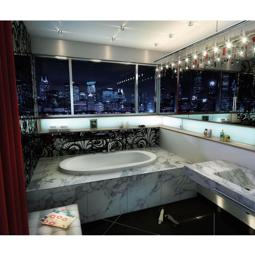 Bathworks ShowroomsMaax CanadaJazz 66 in. x 36 in. Drop-in Bathtub with Aerofeel System Center Drain in White