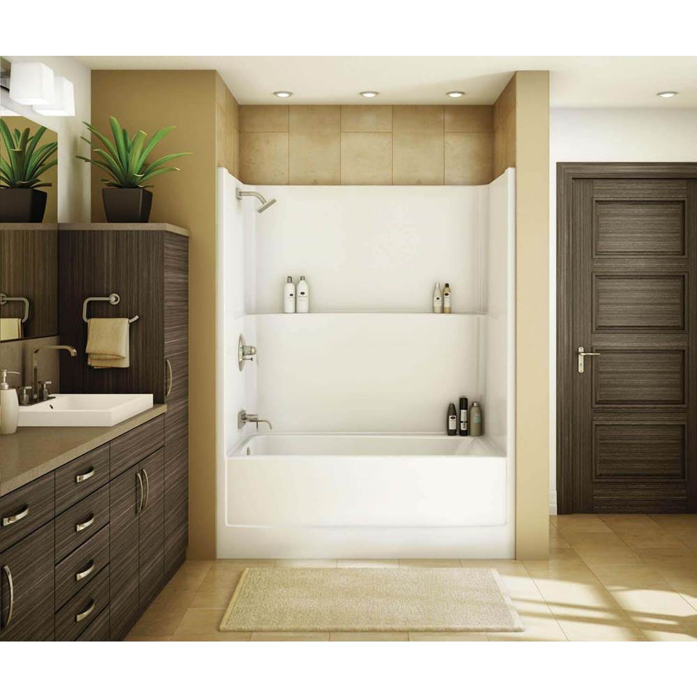Bathworks ShowroomsMaax CanadaTSEA Plus 59.75 in. x 32 in. x 78 in. 1-piece Tub Shower with Whirlpool Left Drain in White