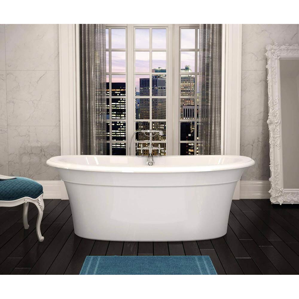 Bathworks ShowroomsMaax CanadaElla Sleek 66 in. x 36 in. Freestanding Bathtub with Center Drain in White