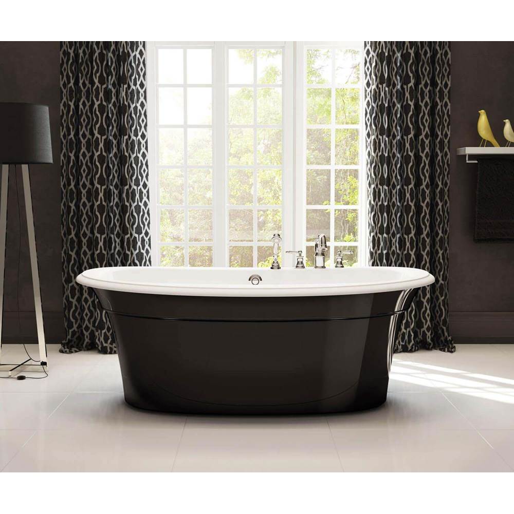 Bathworks ShowroomsMaax CanadaElla Sleek 66 in. x 36 in. Freestanding Bathtub with Center Drain in Black