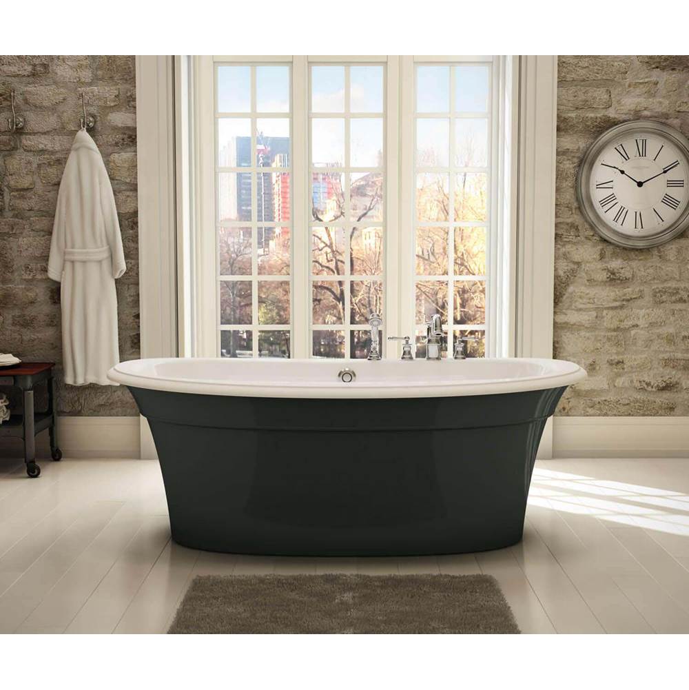 Bathworks ShowroomsMaax CanadaElla Sleek 66 in. x 36 in. Freestanding Bathtub with Center Drain in Thunder Grey