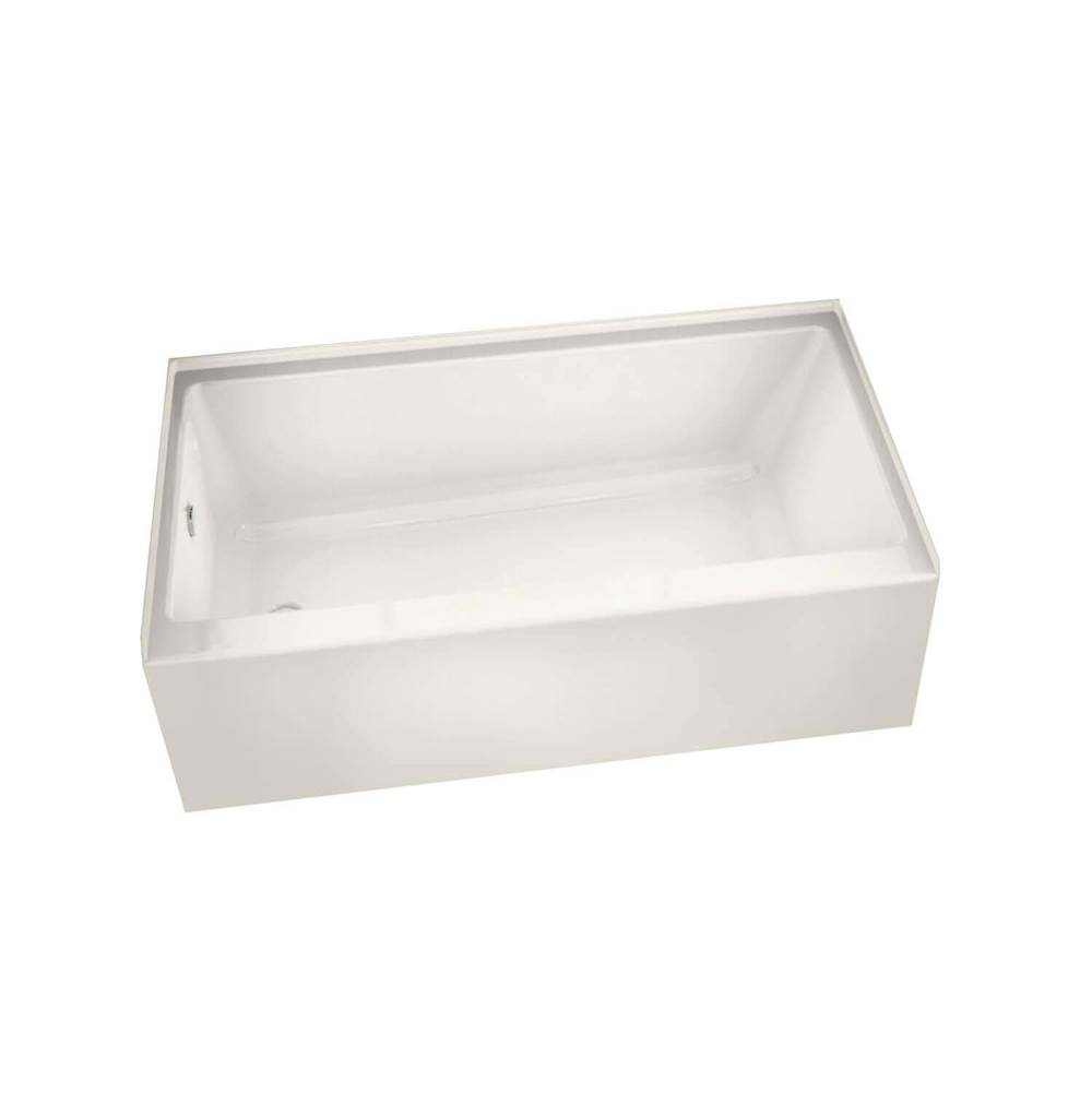 Maax Canada Rubix 59.75 in. x 30 in. Alcove Bathtub with Left Drain in Biscuit