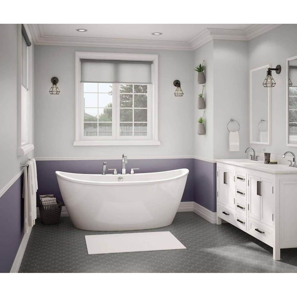 Bathworks ShowroomsMaax CanadaDelsia 66 in. x 36 in. Freestanding Bathtub with Center Drain in White