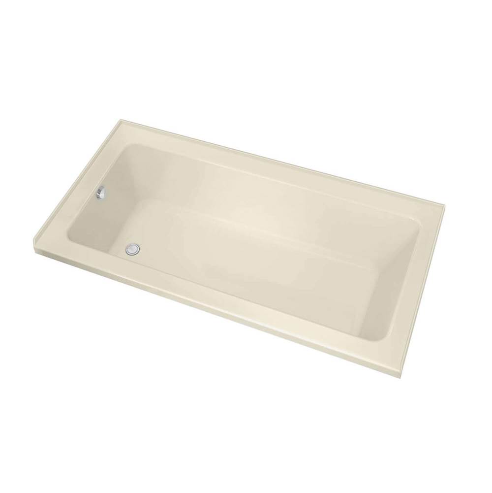 Maax Canada Pose IF 59.625 in. x 29.875 in. Alcove Bathtub with Whirlpool System Left Drain in Bone