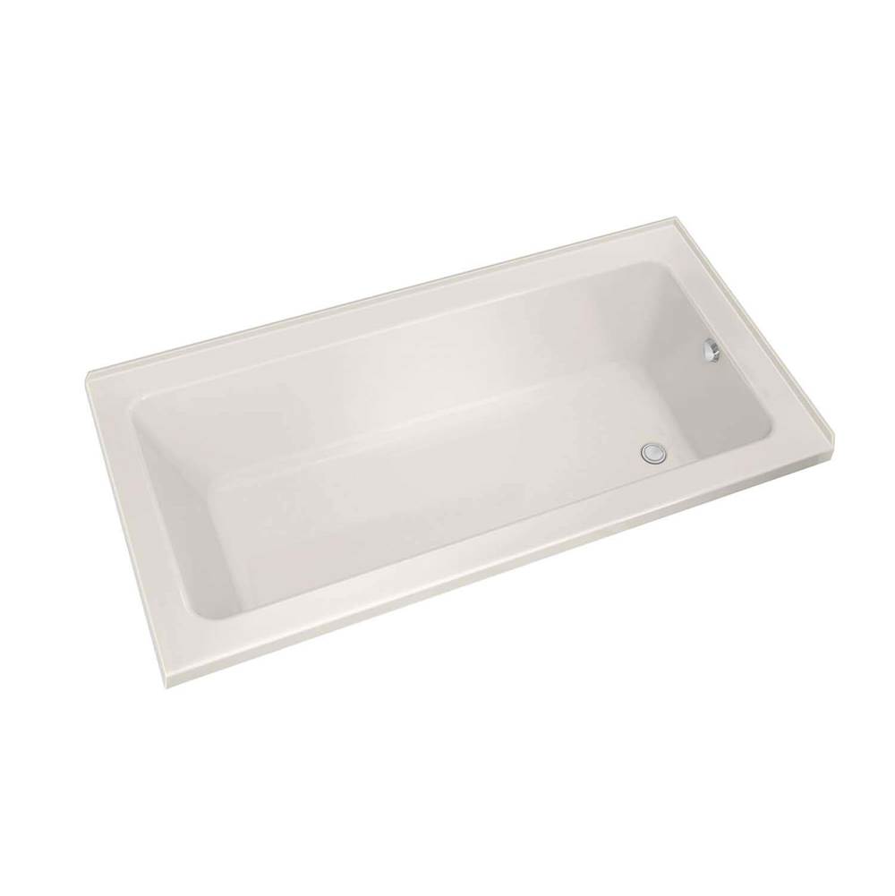 Bathworks ShowroomsMaax CanadaPose IF 71.5 in. x 35.375 in. Corner Bathtub with Right Drain in Biscuit