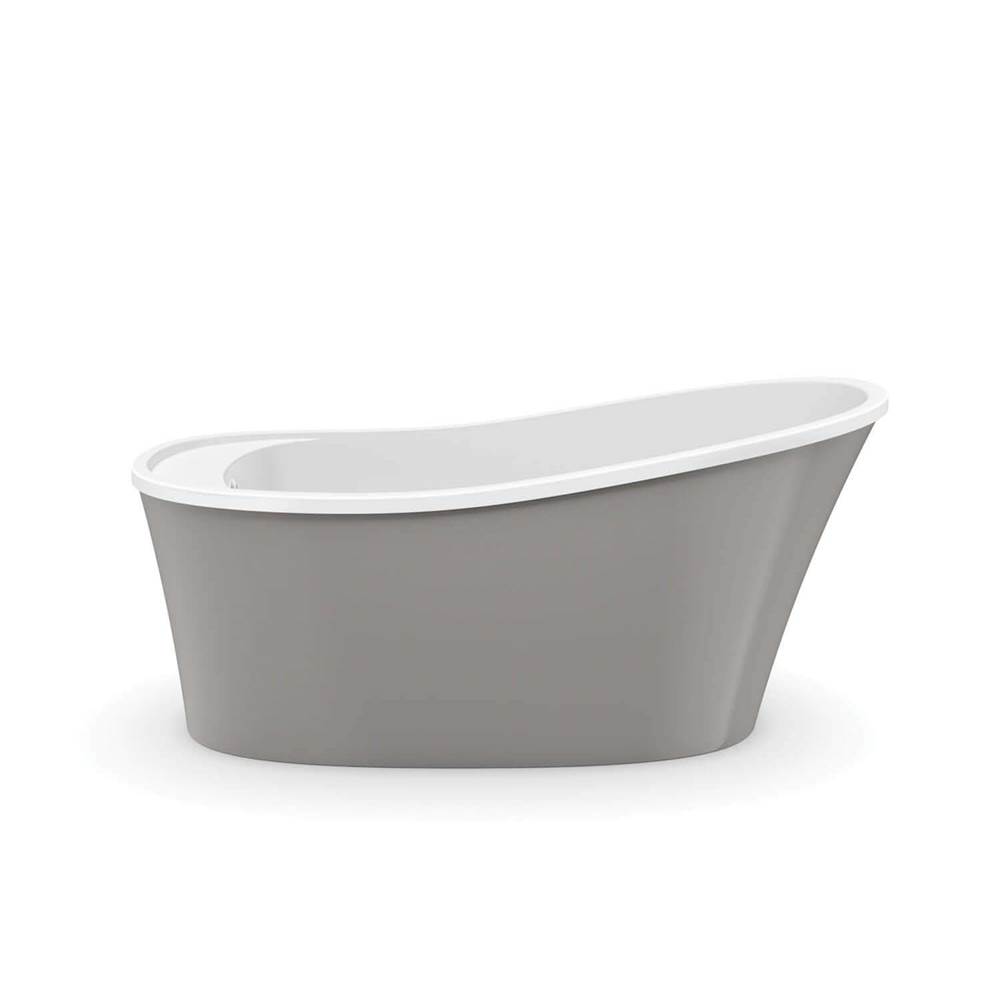 Bathworks ShowroomsMaax CanadaAriosa 60 in. x 32 in. Freestanding Bathtub with End Drain in Sterling Silver