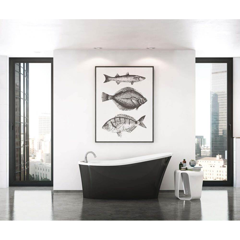 Bathworks ShowroomsMaax CanadaAriosa 60 in. x 32 in. Freestanding Bathtub with End Drain in Black