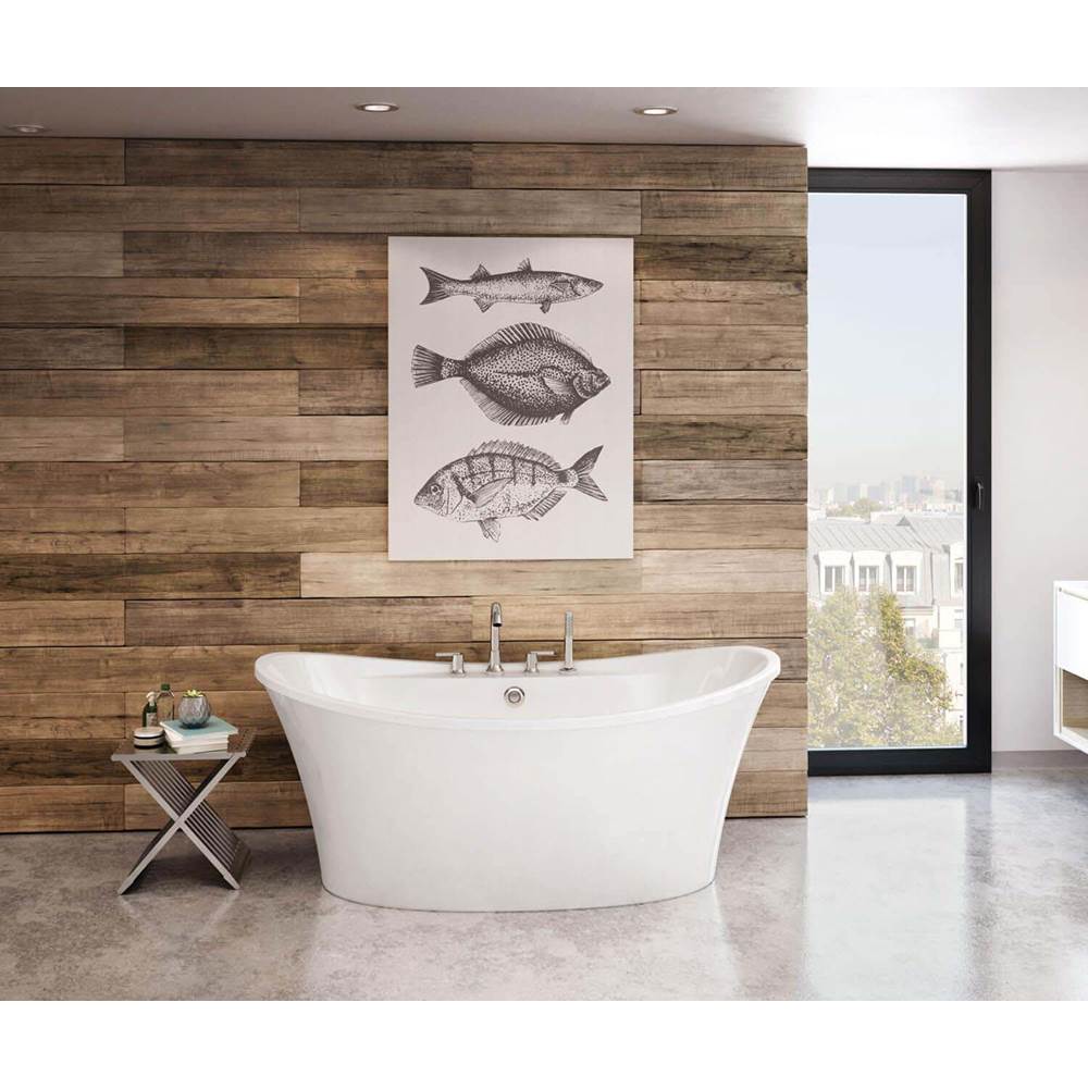Bathworks ShowroomsMaax CanadaAriosa 66 in. x 36 in. Freestanding Bathtub with Center Drain in White