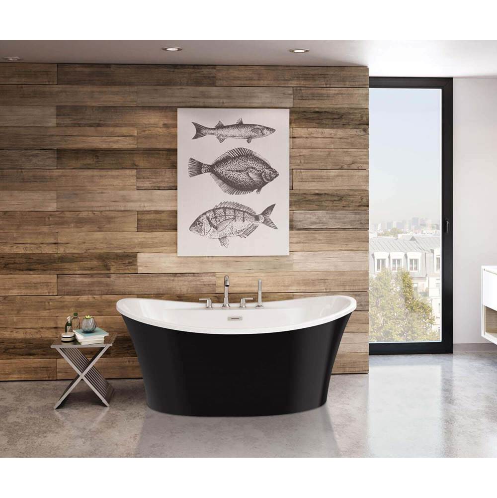 Bathworks ShowroomsMaax CanadaAriosa 66 in. x 36 in. Freestanding Bathtub with Center Drain in Black
