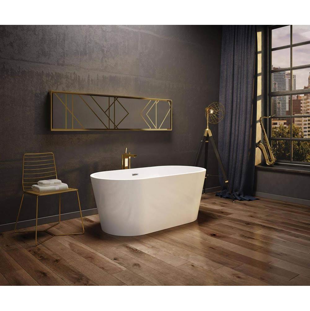 Bathworks ShowroomsMaax CanadaLouie 5829 58.25 in. x 28.875 in. Freestanding Bathtub with Center Drain in White