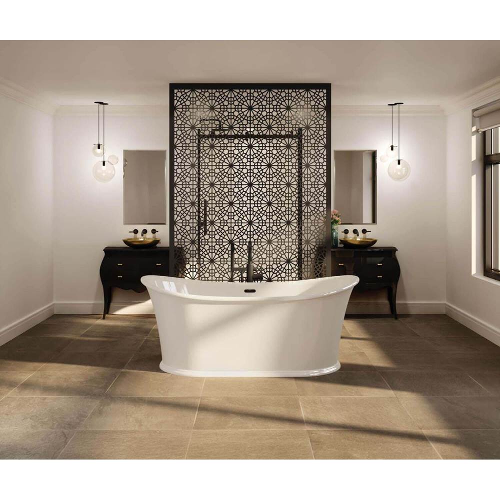 Bathworks ShowroomsMaax CanadaElina 66 in. x 33.875 in. Freestanding Bathtub with Center Drain in White