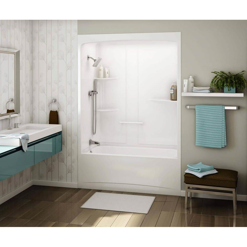 Bathworks ShowroomsMaax CanadaAllia 60 in. x 33 in. x 88 in. 3-piece Tub Shower with Roof Cap Aeroeffect and Right Drain in White