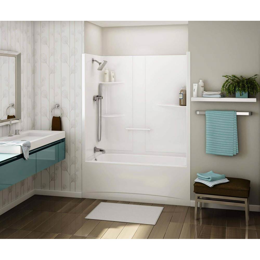 Bathworks ShowroomsMaax CanadaAllia 60 in. x 32 in. x 79 in. 1-piece Tub Shower with Whirlpool Left Drain in White