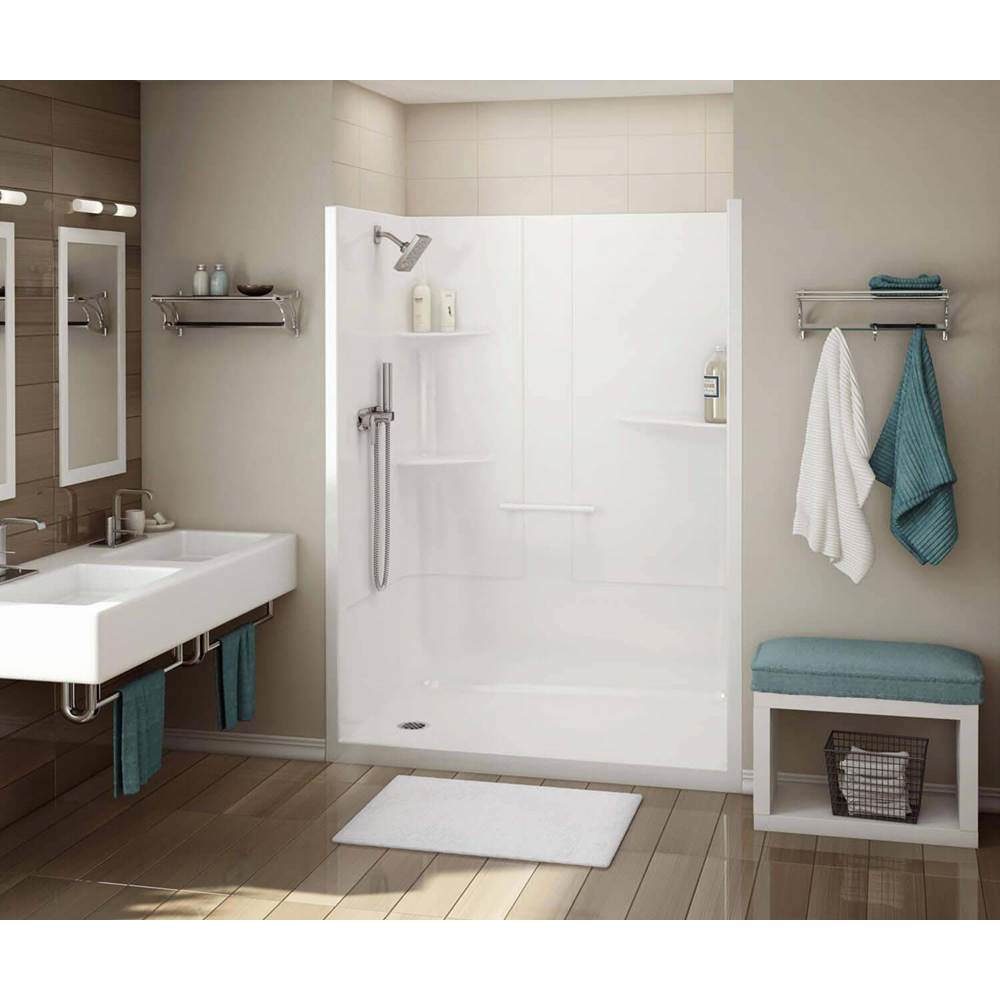 Bathworks ShowroomsMaax CanadaAllia 60 in. x 34 in. x 79 in. 1-piece Shower with No Seat, Left Drain in White
