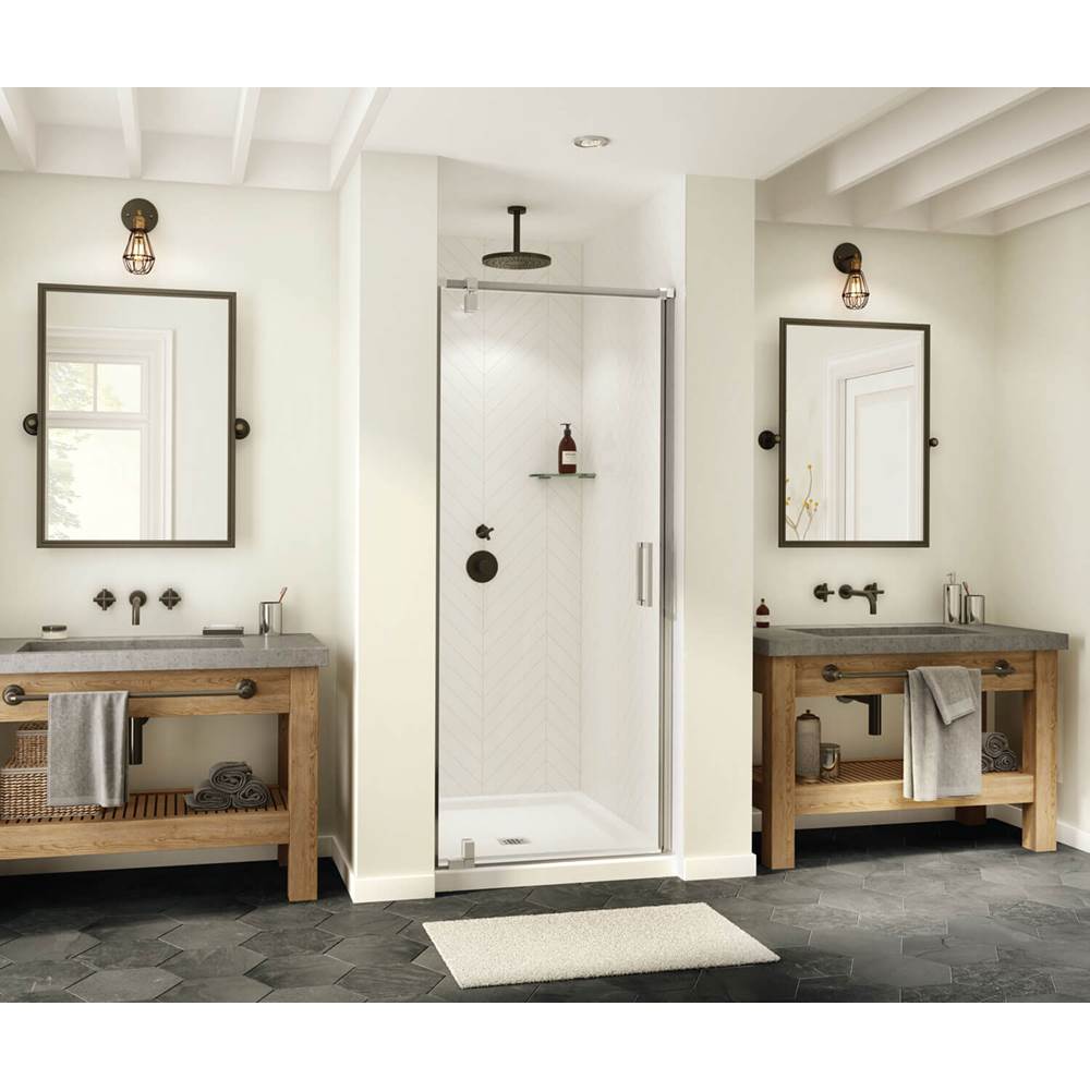 Bathworks ShowroomsMaax CanadaModulR 34 in. x 78 in. Pivot Alcove Shower Door with Clear Glass in Chrome