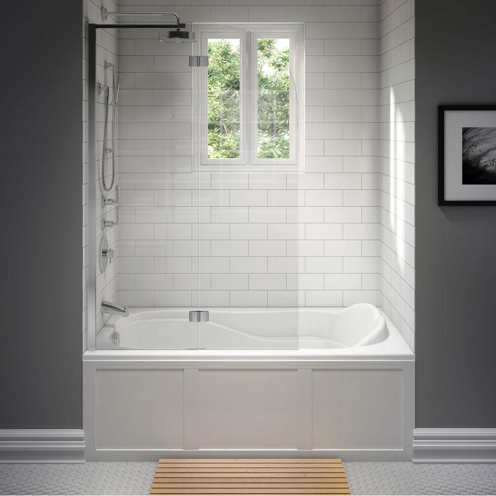 Produits Neptune DAPHNE bathtub 32x60 with Tiling Flange, Right drain, Whirlpool/Mass-Air, White