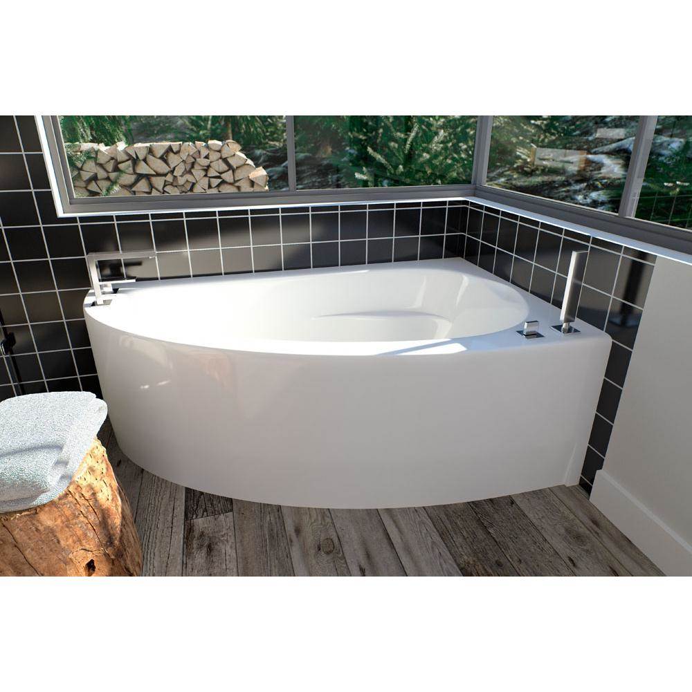 Produits Neptune WIND bathtub 36x60 with Tiling Flange and Skirt, Left drain, Mass-Air, White