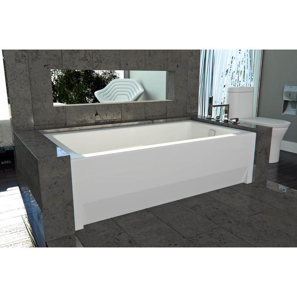 Produits Neptune ZORA bathtub 32x60 with Tiling Flange and Skirt, Right drain, Whirlpool/Mass-Air/Activ-Air, Black
