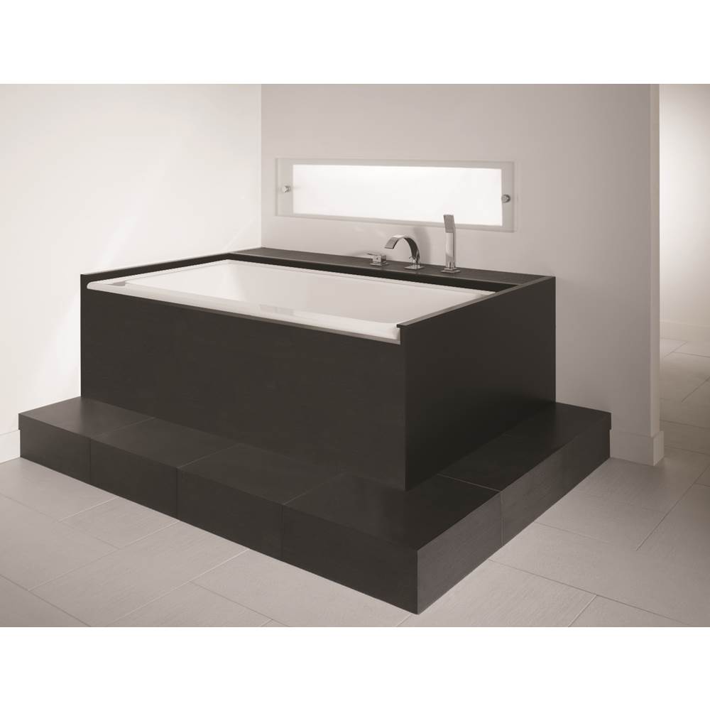 Produits Neptune ZORA bathtub 32x60 with Tiling Flange, Left drain, Biscuit