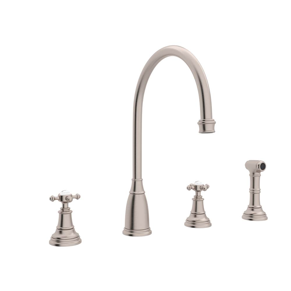 Bathworks ShowroomsPerrin & RoweGeorgian Era™ Two Handle Kitchen Faucet With Side Spray