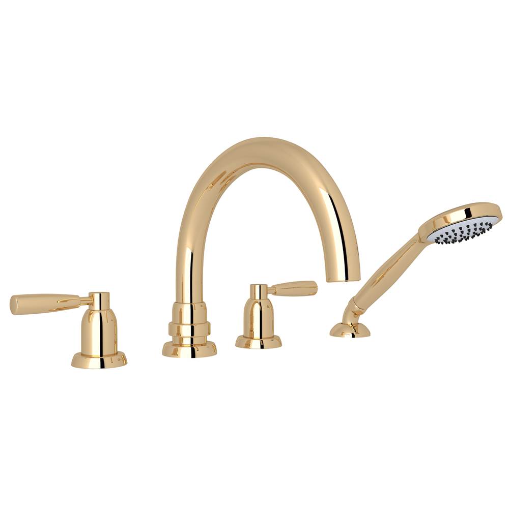 Bathworks ShowroomsPerrin & RoweHolborn™ 4-Hole Deck Mount Tub Filler With C-Spout