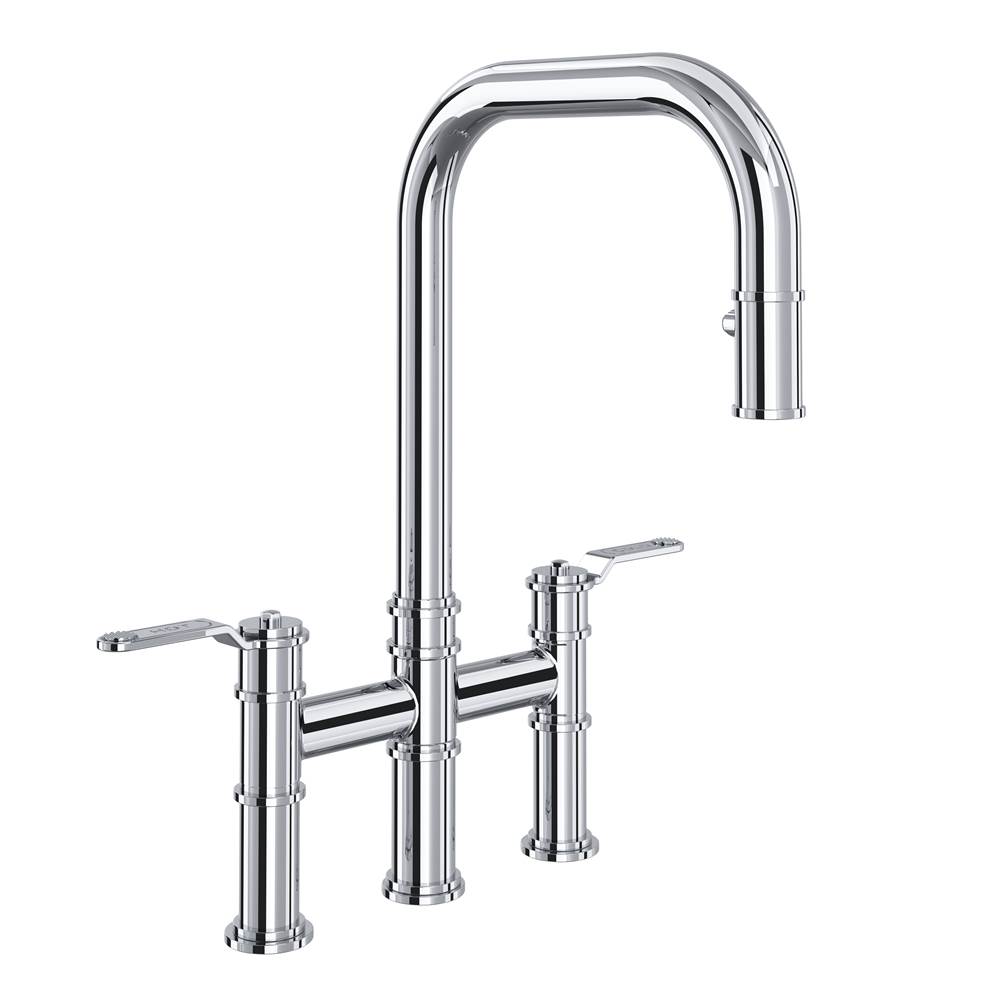 Perrin & Rowe Armstrong™ Pull-Down Bridge Kitchen Faucet With U-Spout
