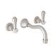 Perrin And Rowe - U.3793LSP-STN/TO-2 - Wall Mounted Bathroom Sink Faucets