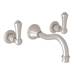 Perrin And Rowe - U.3793LS-STN/TO-2 - Wall Mounted Bathroom Sink Faucets