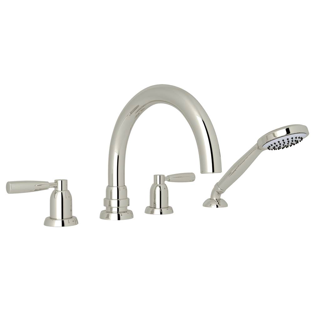 Perrin & Rowe Holborn™ 4-Hole Deck Mount Tub Filler With C-Spout