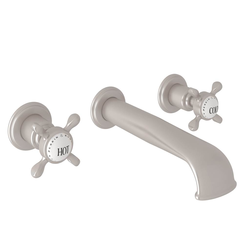 Perrin & Rowe Wall Mounted Bathroom Sink Faucets item U.3561X-STN/TO-2
