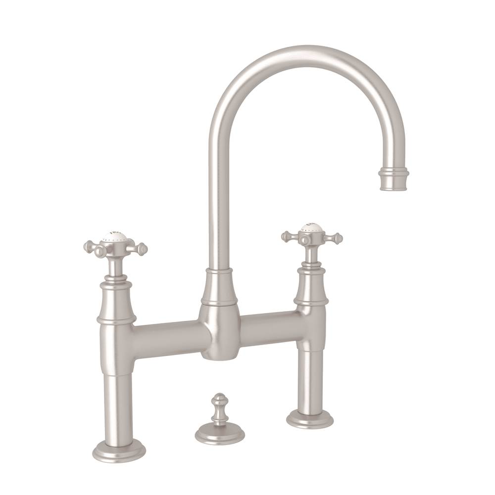 Perrin & Rowe Bridge Bathroom Sink Faucets item U.3709X-STN-2