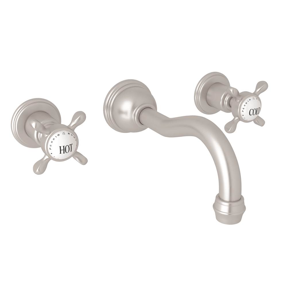 Perrin & Rowe Wall Mounted Bathroom Sink Faucets item U.3791X-STN/TO-2