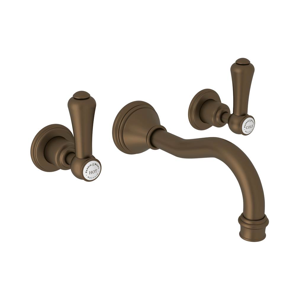Perrin & Rowe Wall Mounted Bathroom Sink Faucets item U.3793LSP-EB/TO-2