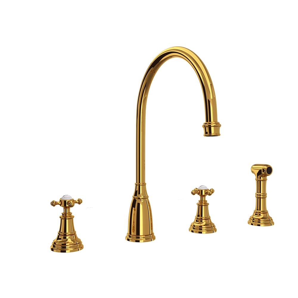Bathworks ShowroomsPerrin & RoweGeorgian Era™ Two Handle Kitchen Faucet With Side Spray