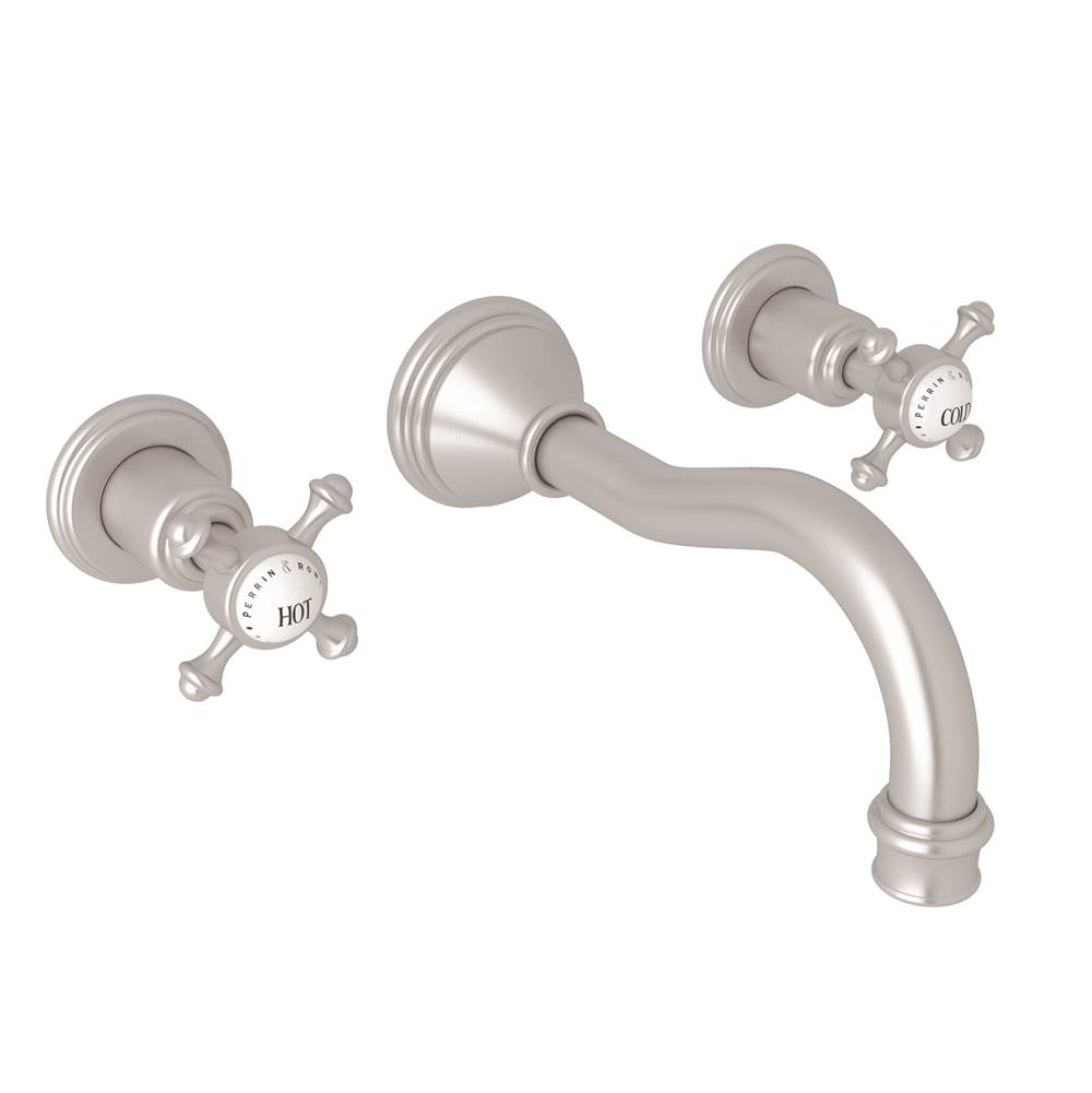Perrin & Rowe Wall Mounted Bathroom Sink Faucets item U.3794X-STN/TO-2