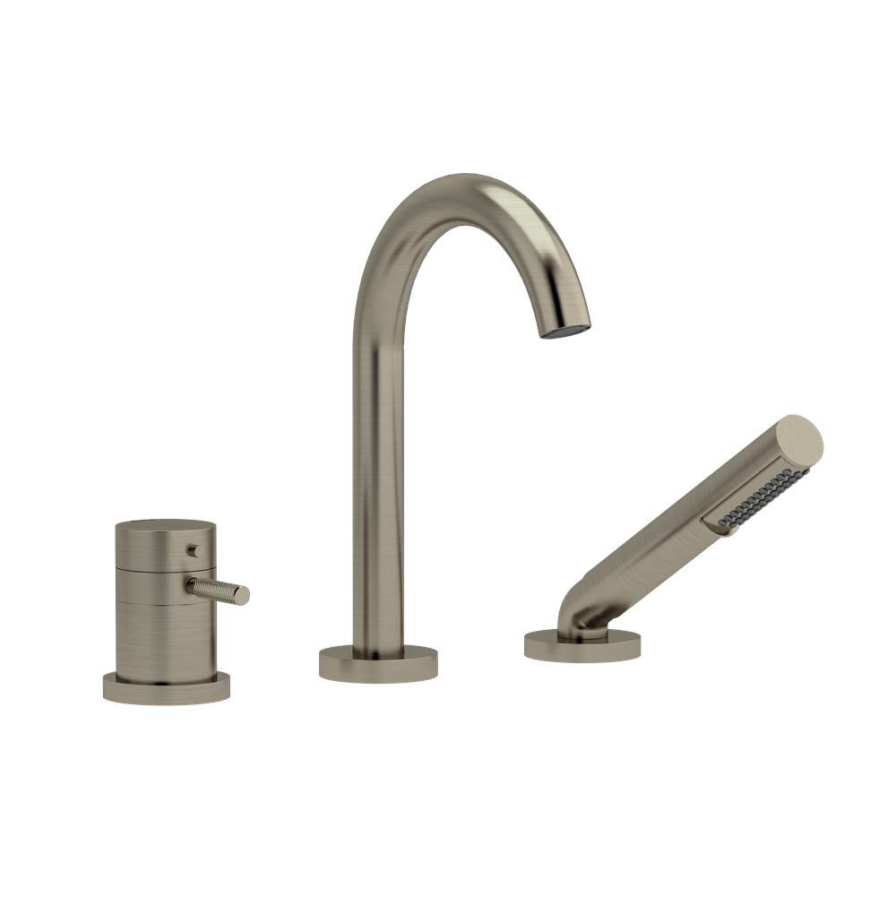 Bathworks ShowroomsRiobel2-way 3-piece Type T (thermostatic) coaxial deck-mount tub filler with handshower