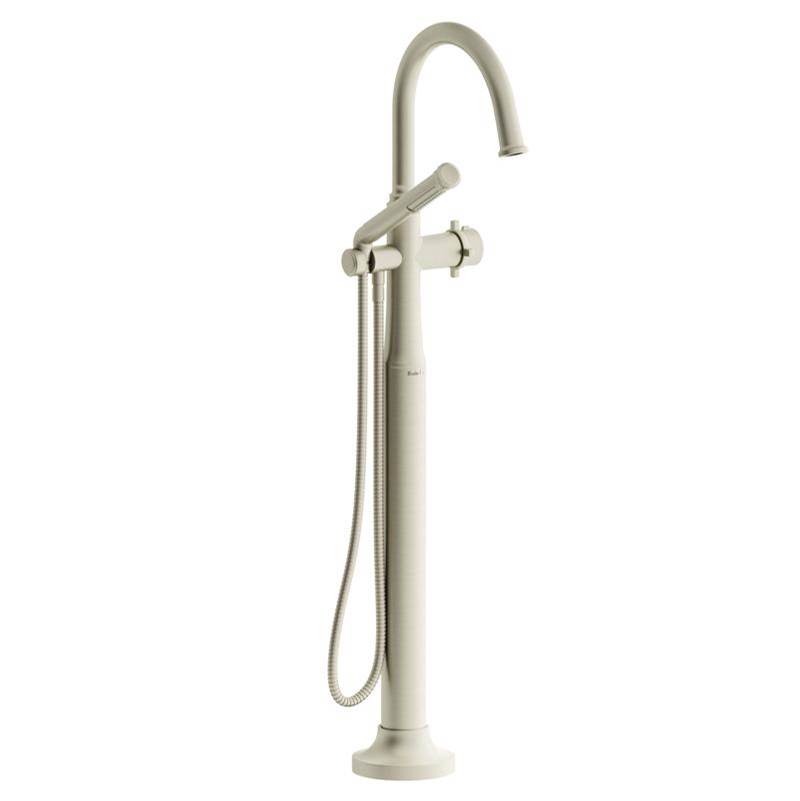 Bathworks ShowroomsRiobel2-way Type T (thermostatic) coaxial floor-mount tub filler with hand shower trim